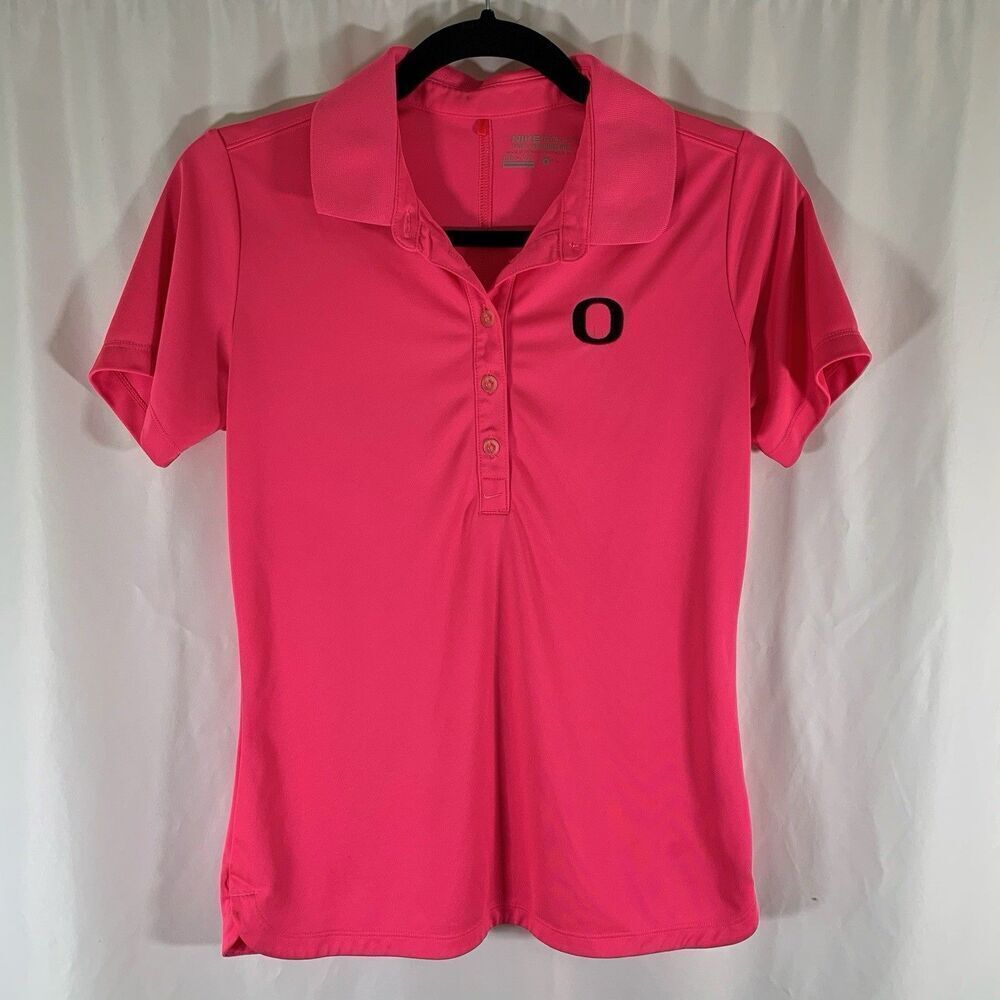 Nike Golf Tour Performance Polo Women's Small Hot Pink Short Sleeve O Dri-Fit